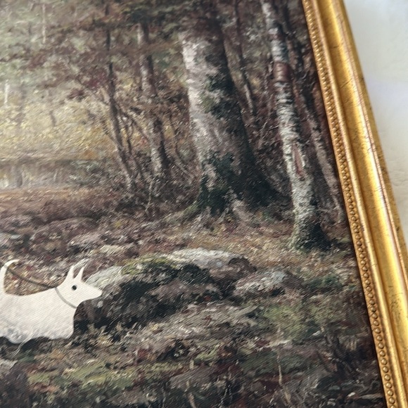 NEW Ghost Walking A Dog Wall Artt Halloween Decor - Picture 4 of 7